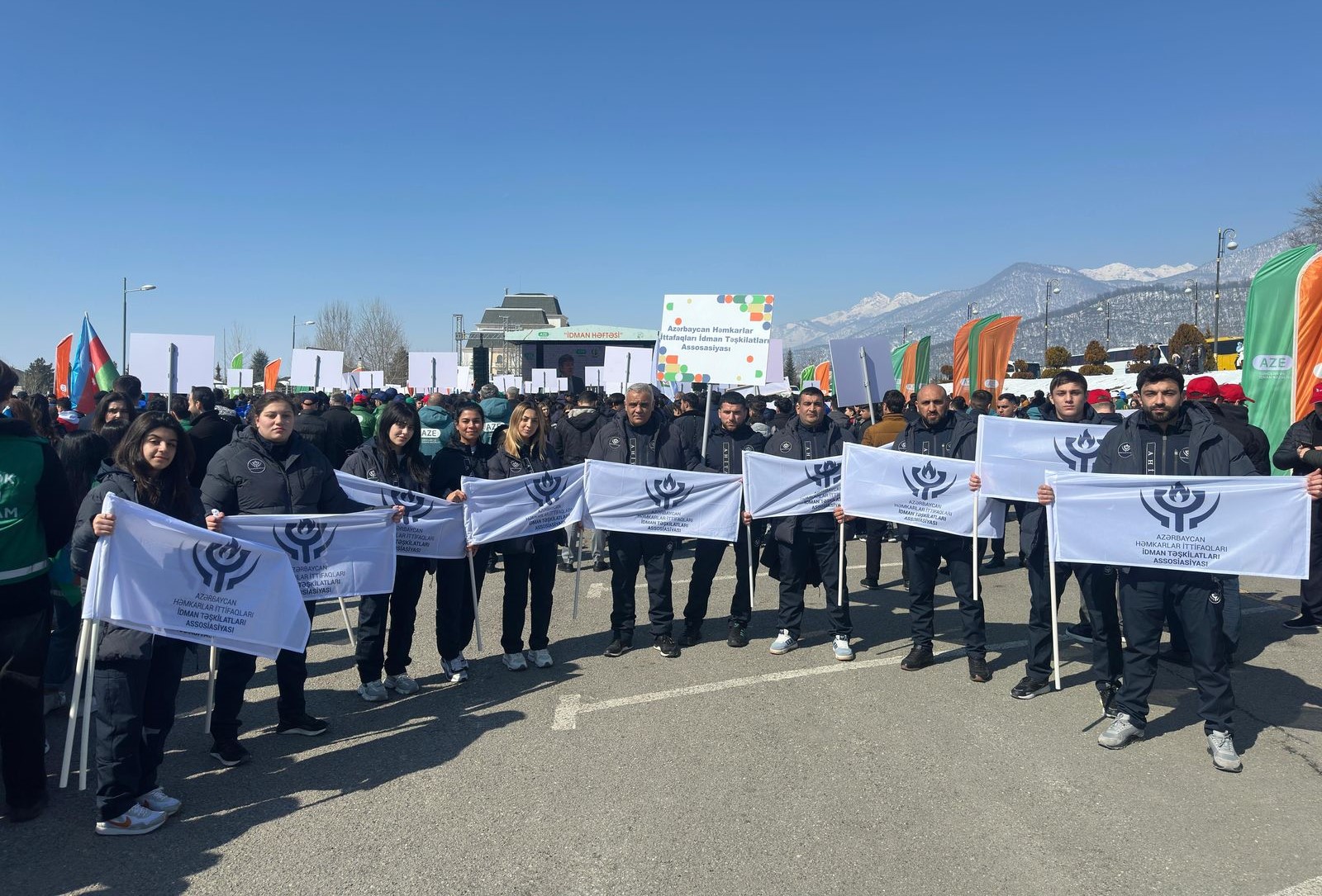 AHİK-in tabe təşkilatı Azərbaycan Həmkarlar İttifaqları İdman Təşkilatları Assosiasiyası Qəbələdə təntənəli paradda iştirak edib